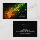 Elegant Music Teacher Keys Musical Visitekaartje (Voorkant / Achterkant)