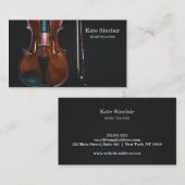 Elegant Music Teacher Keys Musical Visitekaartje (Voorkant / Achterkant)