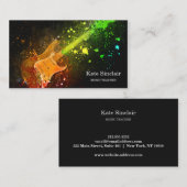 Elegant Music Teacher Keys Musical Visitekaartje (Voorkant / Achterkant)