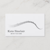 Elegant Music Teacher Keys Musical Visitekaartje (Voorkant)