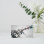 Elegant Music Teacher Keys Musical Visitekaartje (Staand voorkant)