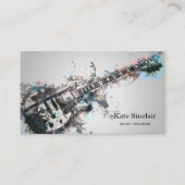 Elegant Music Teacher Keys Musical Visitekaartje (Voorkant)