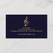 Elegant Music Teacher Piano Keys Musical Gold Drip Visitekaartje (Achterkant)