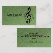 Elegant Music Teacher Piano Keys Musical Visitekaartje (Voorkant / Achterkant)