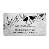 Elegant Music Theme Weddenschap Verzendlabel (Voorkant)