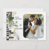 Elegant Music Thleding Wedding Foto Hartelijk dank Bedankkaart (Voorkant)