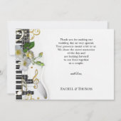 Elegant Music Thleding Wedding Foto Hartelijk dank Bedankkaart (Achterkant)