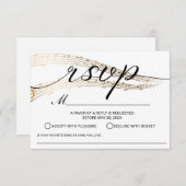 Elegant Music Wedding Song Request RSVP (Voorkant / Achterkant)