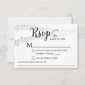Elegant Music Wedding Song Request RSVP (Voorkant)