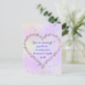 Elegant musical love hart Holiday Kaart (Staand voorkant)