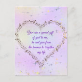 Elegant musical love hart Holiday Kaart (Voorkant)