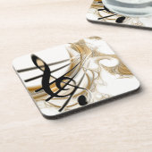 Elegant Musical Note Bier Onderzetter (Linkerzijde)