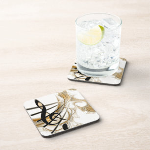Elegant Musical Note Bier Onderzetter