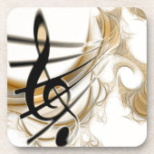 Elegant Musical Note Bier Onderzetter (Voorkant)