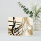 Elegant Musical Note Briefkaart (Staand voorkant)