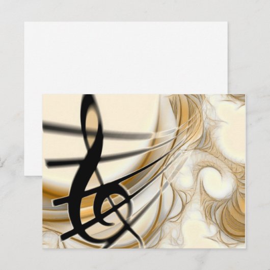 Elegant Musical Note Briefkaart (Voorkant / Achterkant)