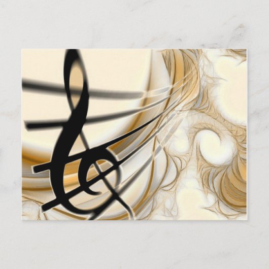 Elegant Musical Note Briefkaart (Voorkant)