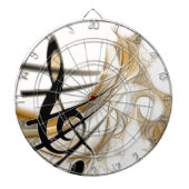 Elegant Musical Note Dartbord (Voorkant)