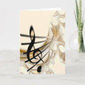 Elegant Musical Note Kaart (Voorkant)