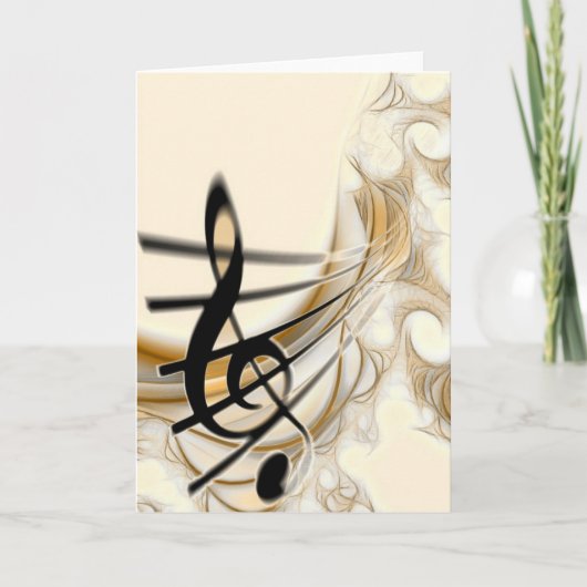 Elegant Musical Note Kaart (Voorkant)