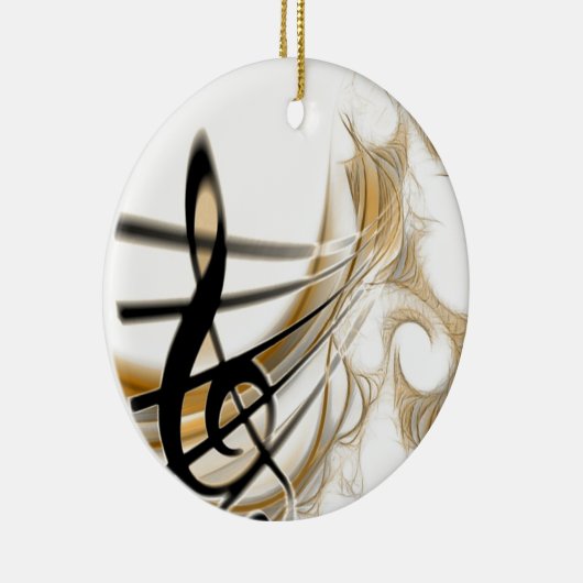 Elegant Musical Note Keramisch Ornament (Rechts)