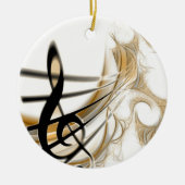 Elegant Musical Note Keramisch Ornament (Voorkant)