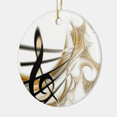 Elegant Musical Note Keramisch Ornament (Links)