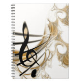 Elegant Musical Note Notitieboek (Voorkant)