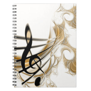 Elegant Musical Note Notitieboek