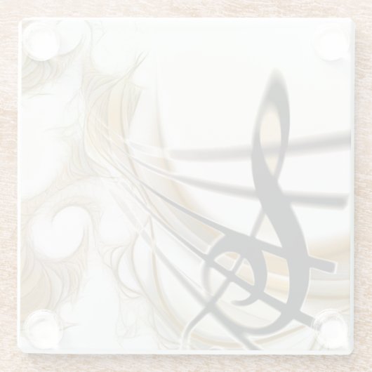 Elegant Musical Note onderzetter (Achterkant)