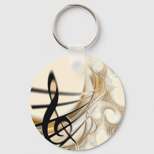 Elegant Musical Note Sleutelhanger (Voorkant)