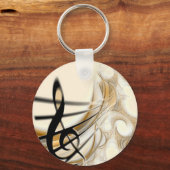 Elegant Musical Note Sleutelhanger (Voorkant)