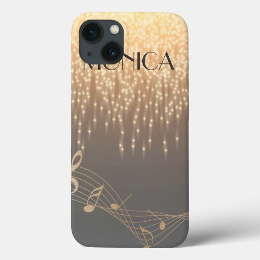 Elegant Musical Note sparkle confetti Case-Mate iPhone Case (Achterkant)