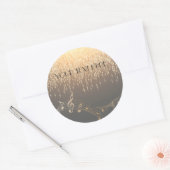 Elegant Musical Note sparkle confetti design Ronde Sticker (Envelop)