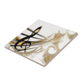 Elegant Musical Note Tegeltje (Zijkant)