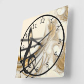 Elegant Musical Note Vierkante Klok (Hoek)