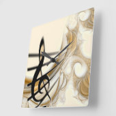 Elegant Musical Note Vierkante Klok (Hoek)