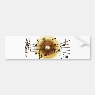 Elegant Musical Notes Bumpersticker