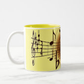 Elegant Musical Notes Tweekleurige Koffiemok (Links)