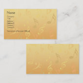Elegant Musical Notes Visitekaartjes - Gold Music (Voorkant / Achterkant)