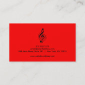 Elegant Musician Business card with Music Note Visitekaartje (Achterkant)