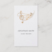 Elegant Musician Gold Music Notes Visitekaartje (Voorkant)