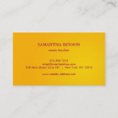 Elegant Musician Visitekaartje (Achterkant)