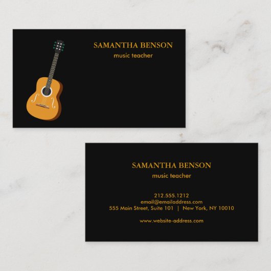 Elegant Musician Visitekaartje (Voorkant / Achterkant)