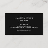 Elegant Musician Visitekaartje (Achterkant)
