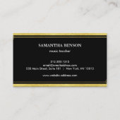 Elegant Musician Visitekaartje (Achterkant)