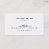 Elegant Musician Visitekaartje (Achterkant)