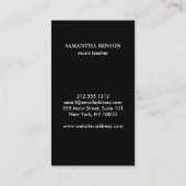 Elegant Musician  Visitekaartje (Achterkant)