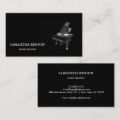 Elegant musicus piano Instructor Music Teacher Visitekaartje (Voorkant / Achterkant)