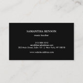 Elegant musicus piano Instructor Music Teacher Visitekaartje (Achterkant)